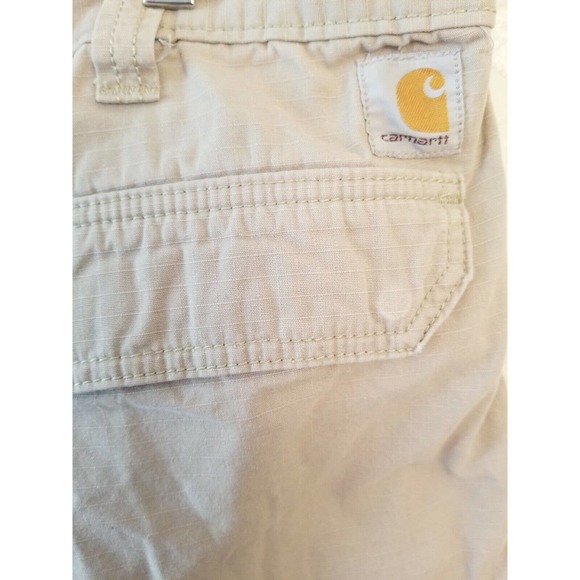 CARHARTT DUNGAREE FIT SIDE POCKET BEIGE MEN'S PANTS SIZE 42X34 SLASH POCKET - Picture 3 of 6